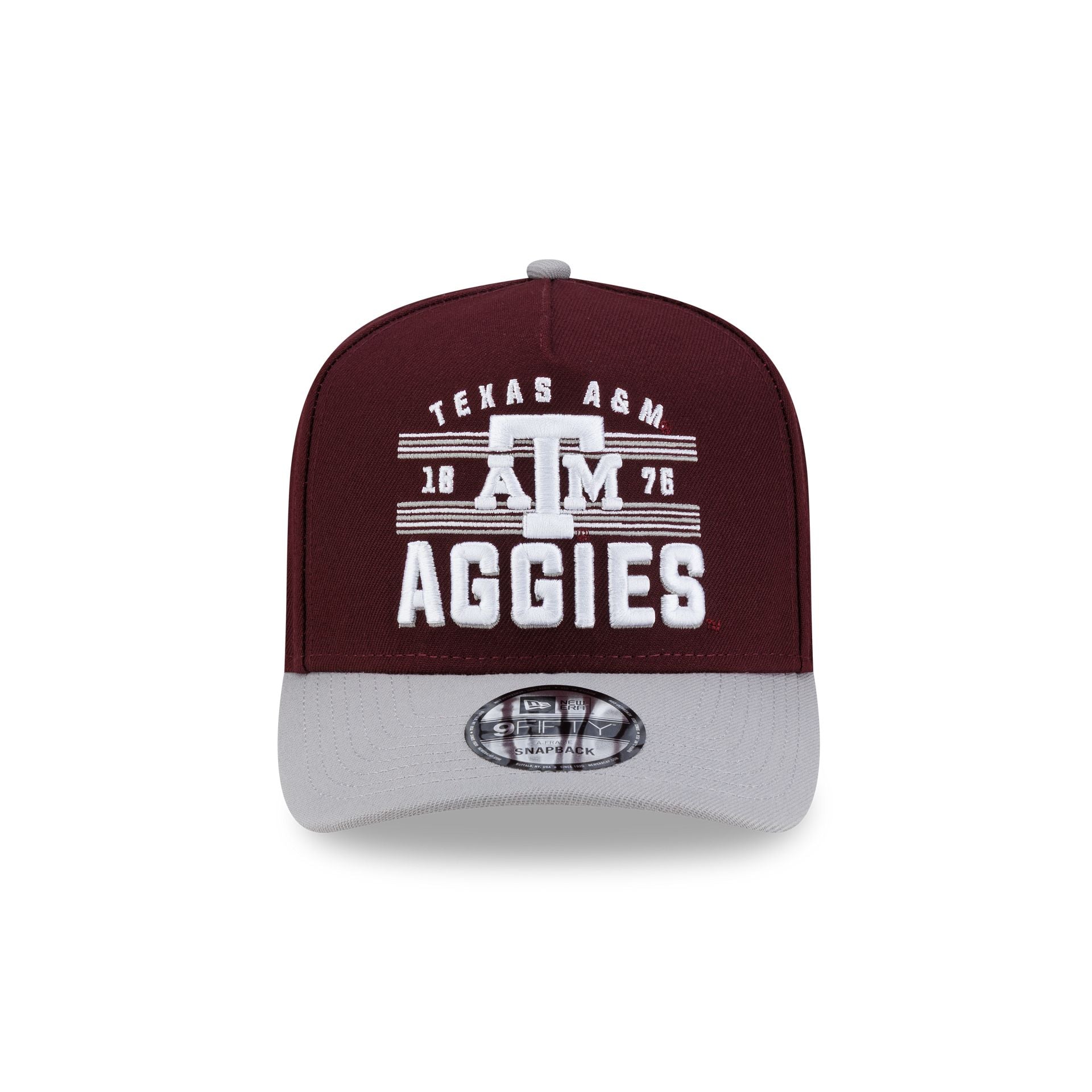 Texas A&M Aggies College Stripe 9FIFTY A-Frame Snapback Hat