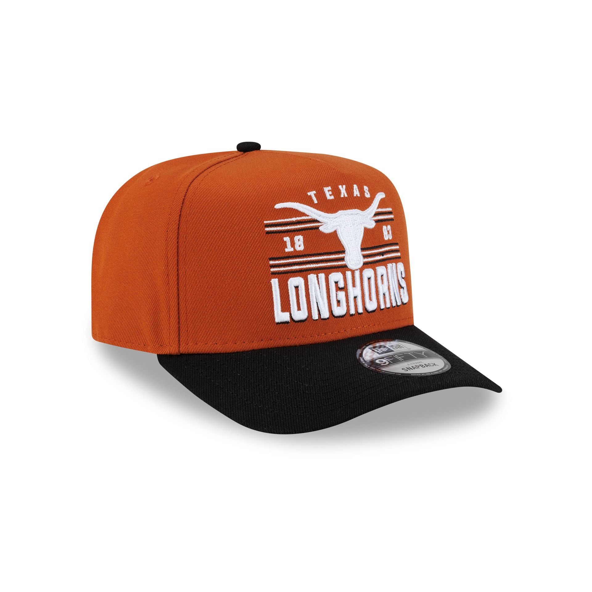 Texas Longhorns College Stripe 9FIFTY A-Frame Snapback Hat
