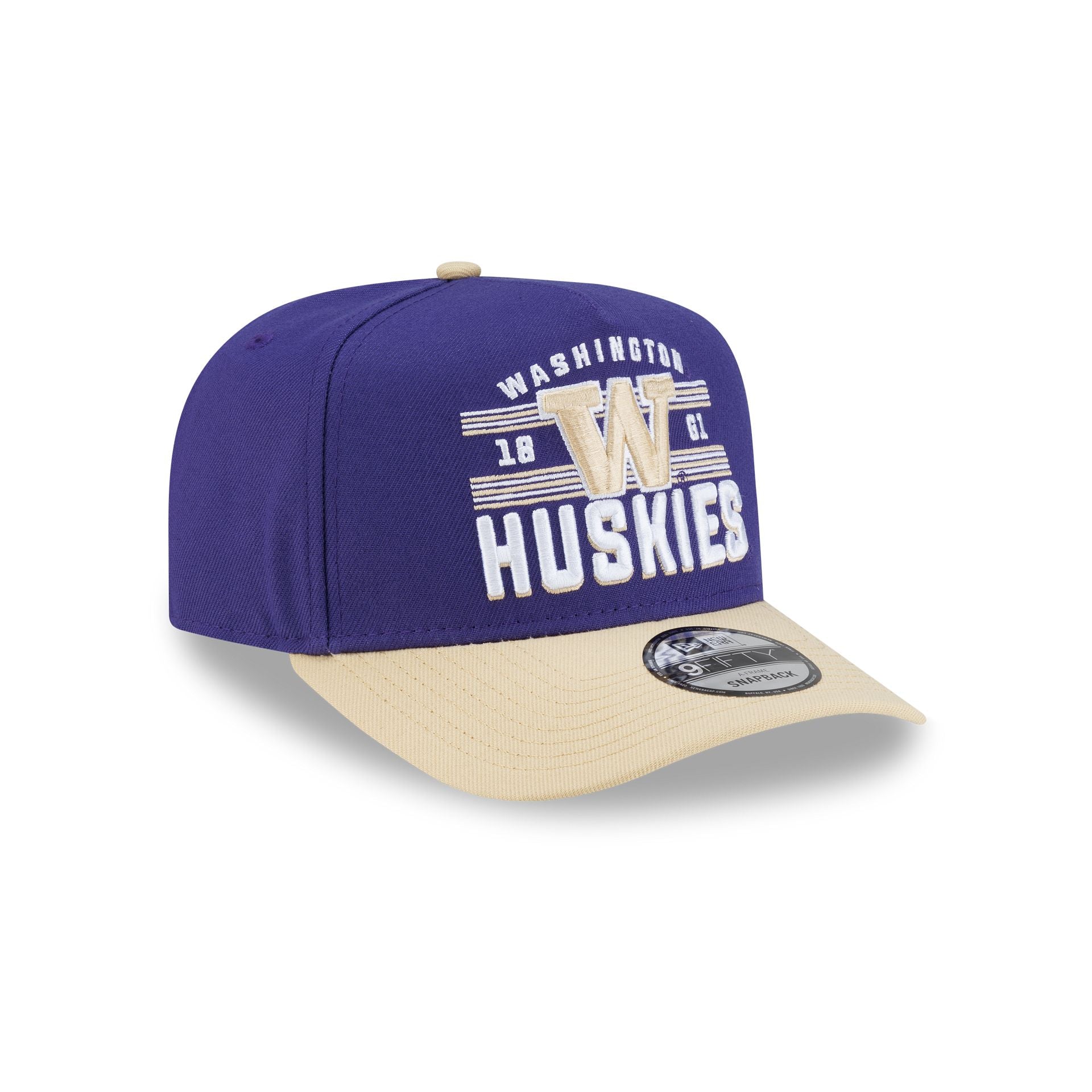 Washington Huskies College Stripe 9FIFTY A-Frame Snapback Hat