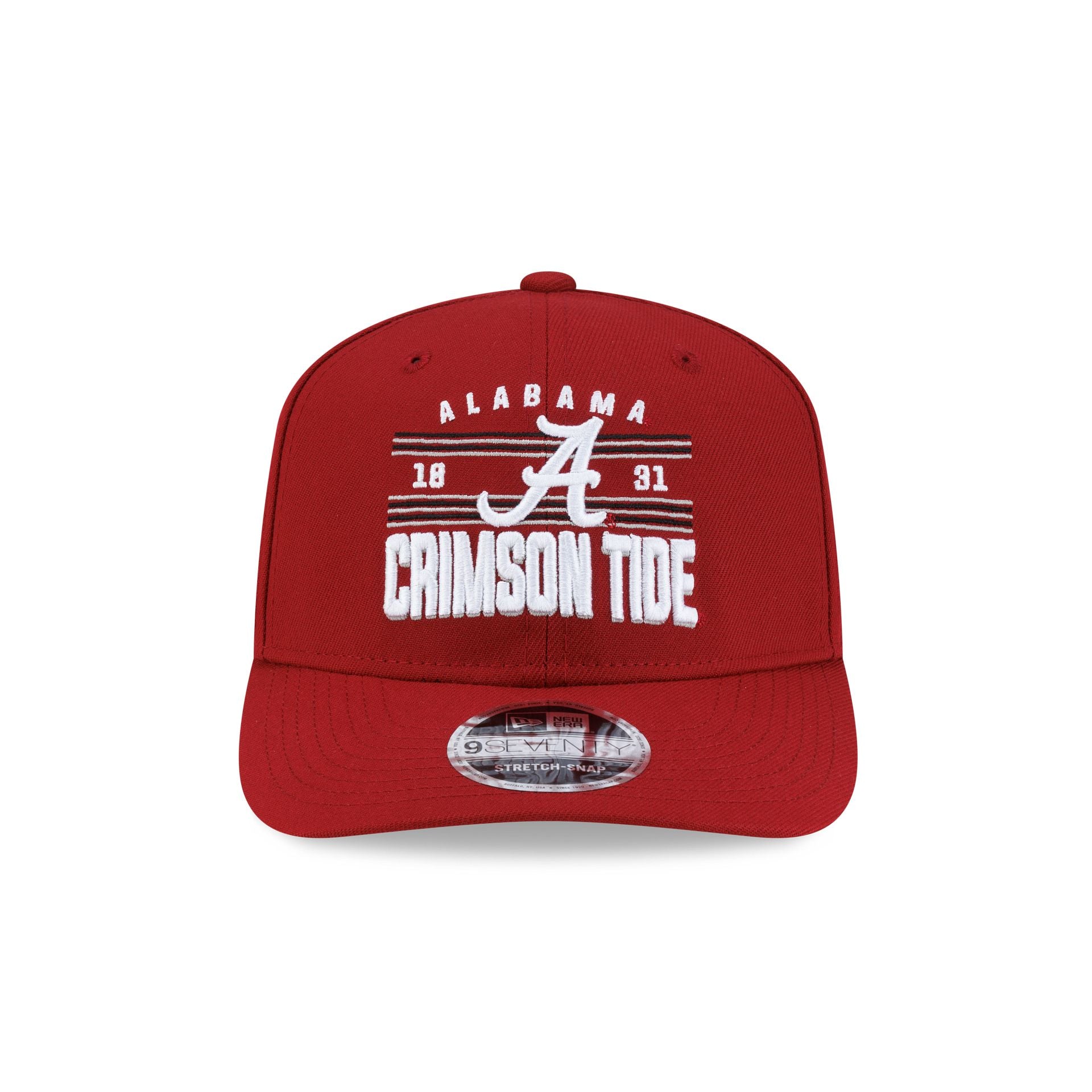 Alabama Crimson Tide College Stripe 9SEVENTY Stretch-Snap Hat
