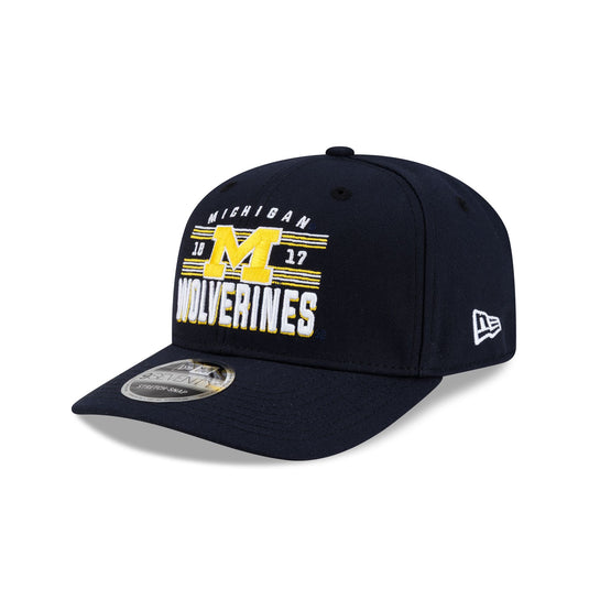 Michigan Wolverines College Stripe 9SEVENTY Stretch-Snap Hat