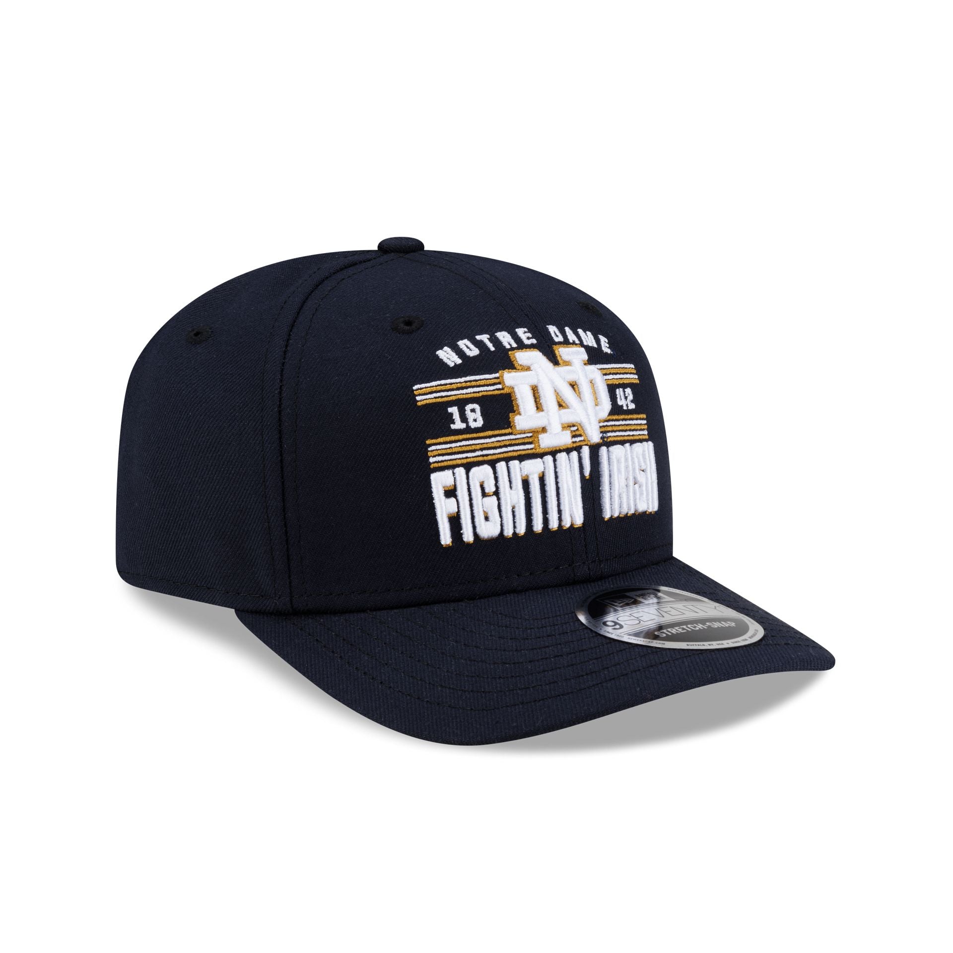 Notre Dame Fighting Irish College Stripe 9SEVENTY Stretch-Snap Hat