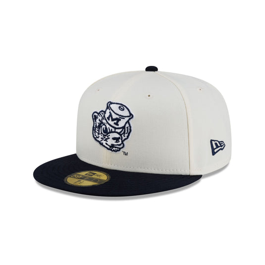 Michigan Wolverines Vault Chrome 59FIFTY Fitted Hat