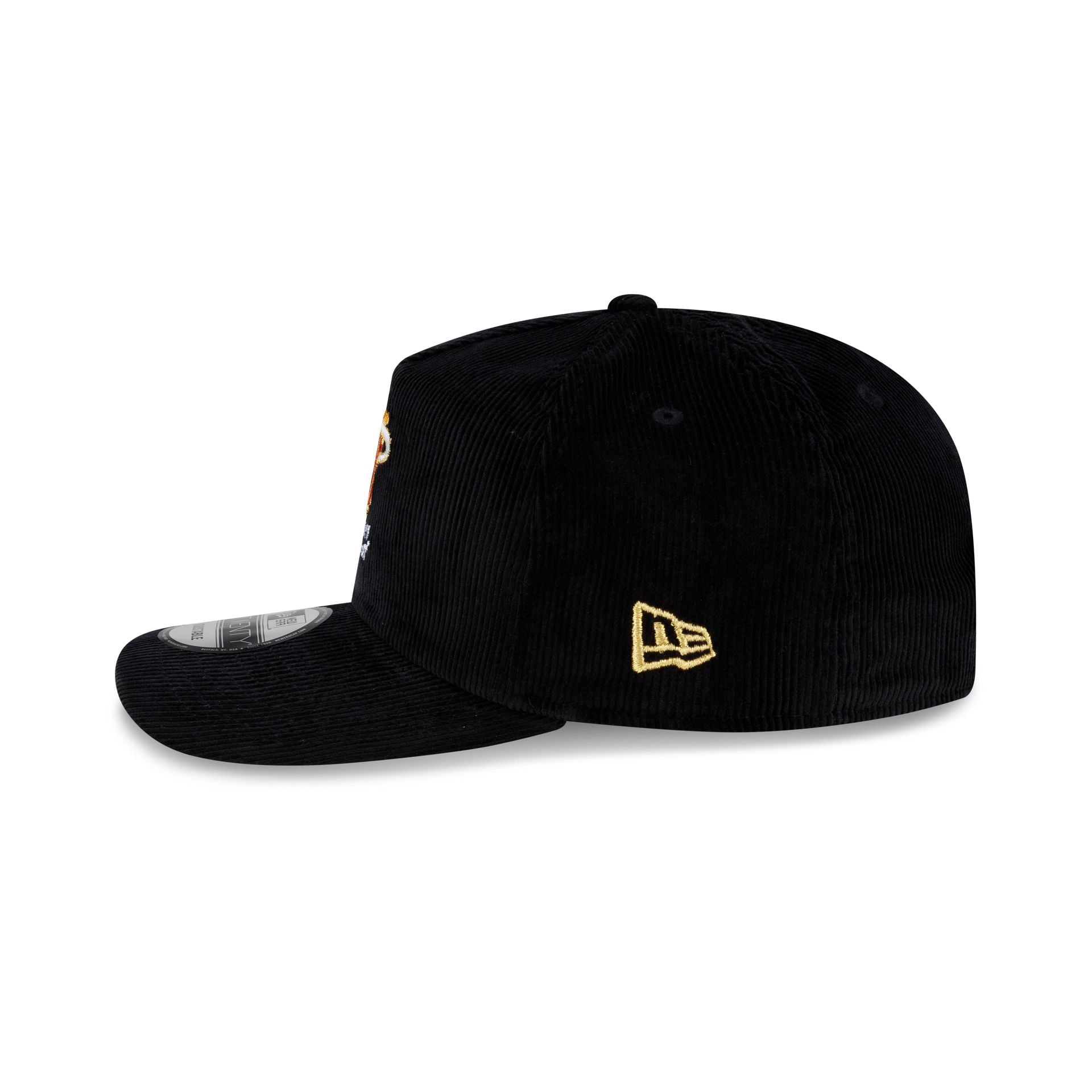 Miami Heat 2006 Finals Black & Gold Corduroy 19TWENTY Adjustable Hat