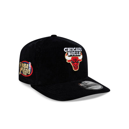 Chicago Bulls 1998 Finals Black & Gold Corduroy 19TWENTY Adjustable Hat - New Era Cap