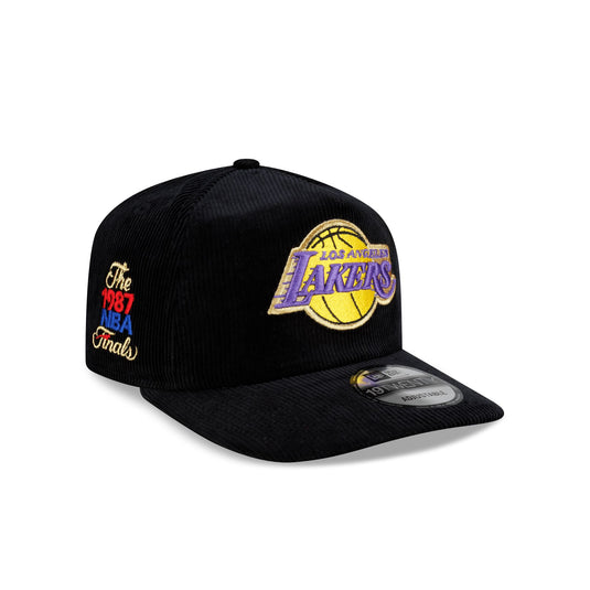 Los Angeles Lakers 1987 Finals Black & Gold Corduroy 19TWENTY Adjustable Hat - New Era Cap