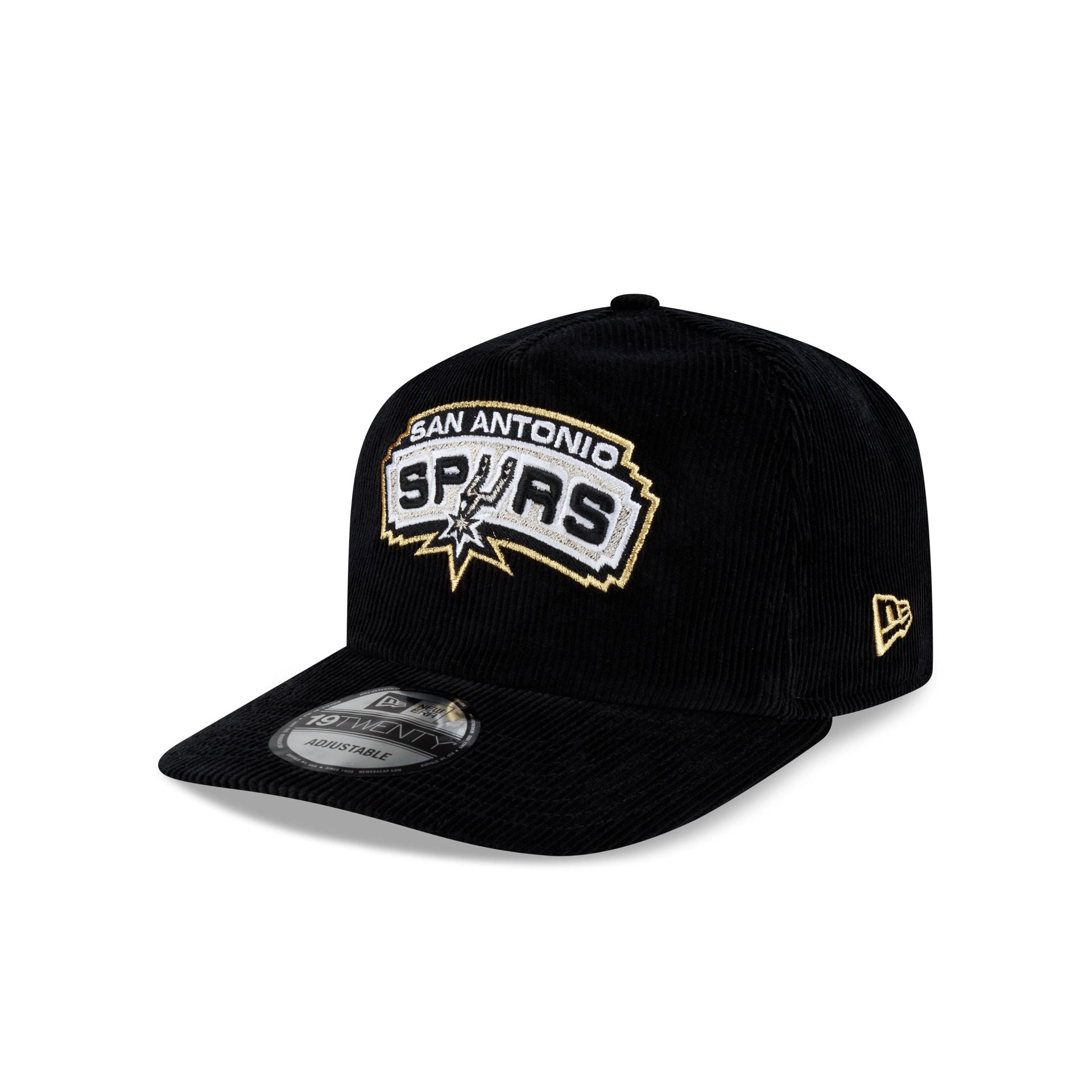 San Antonio Spurs 2003 Finals Black & Gold Corduroy 19TWENTY Adjustable Hat