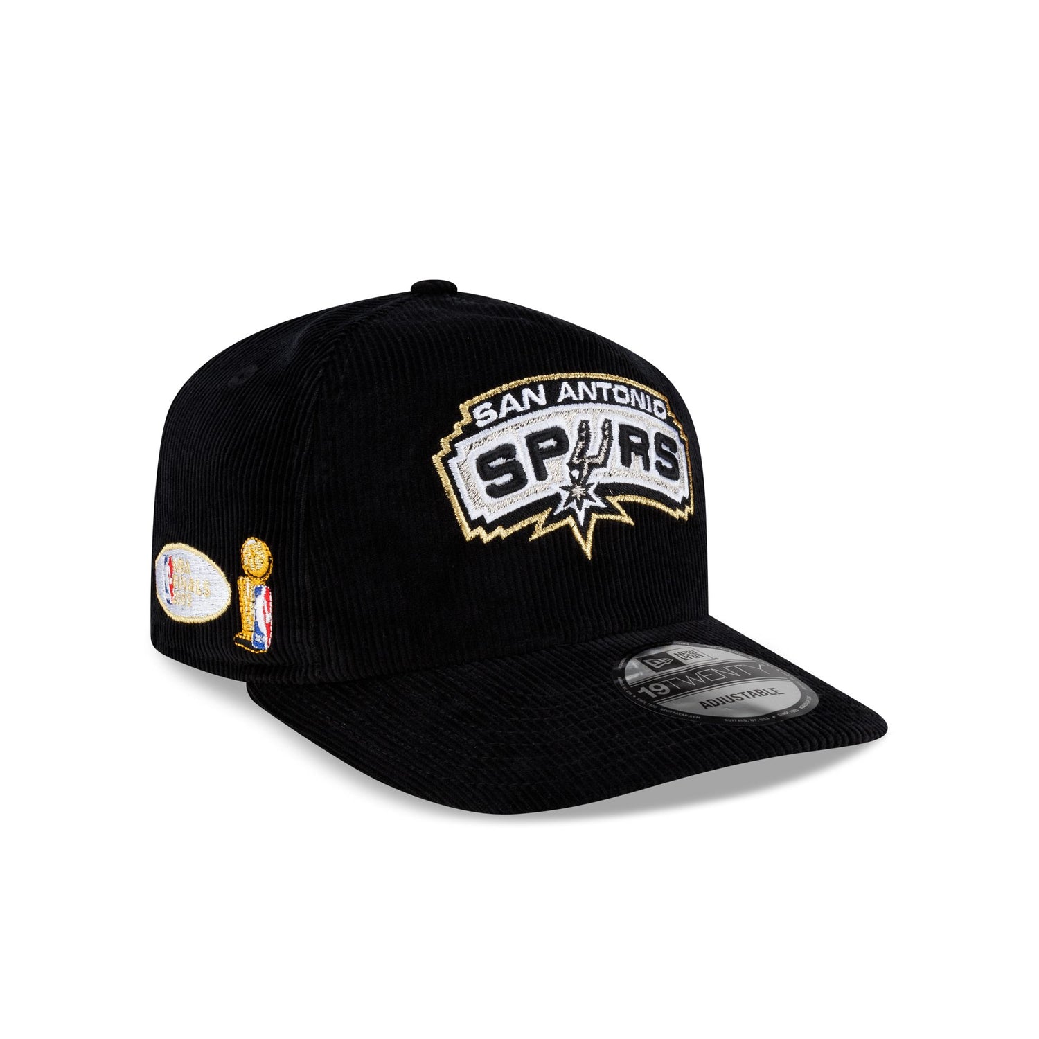 San Antonio Spurs 2003 Finals Black & Gold Corduroy 19TWENTY Adjustable Hat