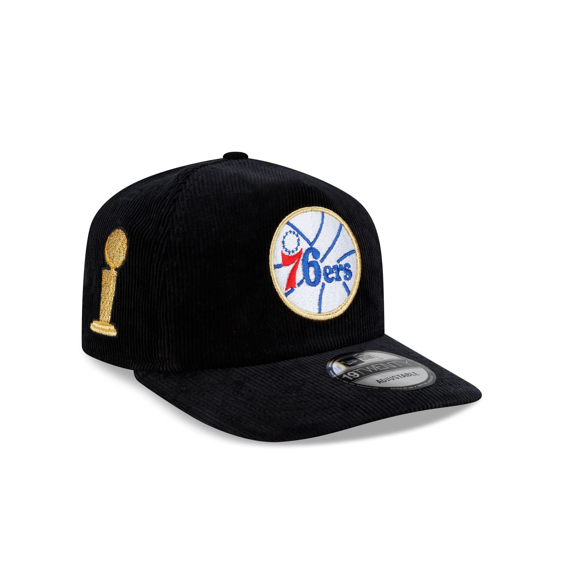 Philadelphia 76ers 1983 Finals Black & Gold Corduroy 19TWENTY Adjustable Hat