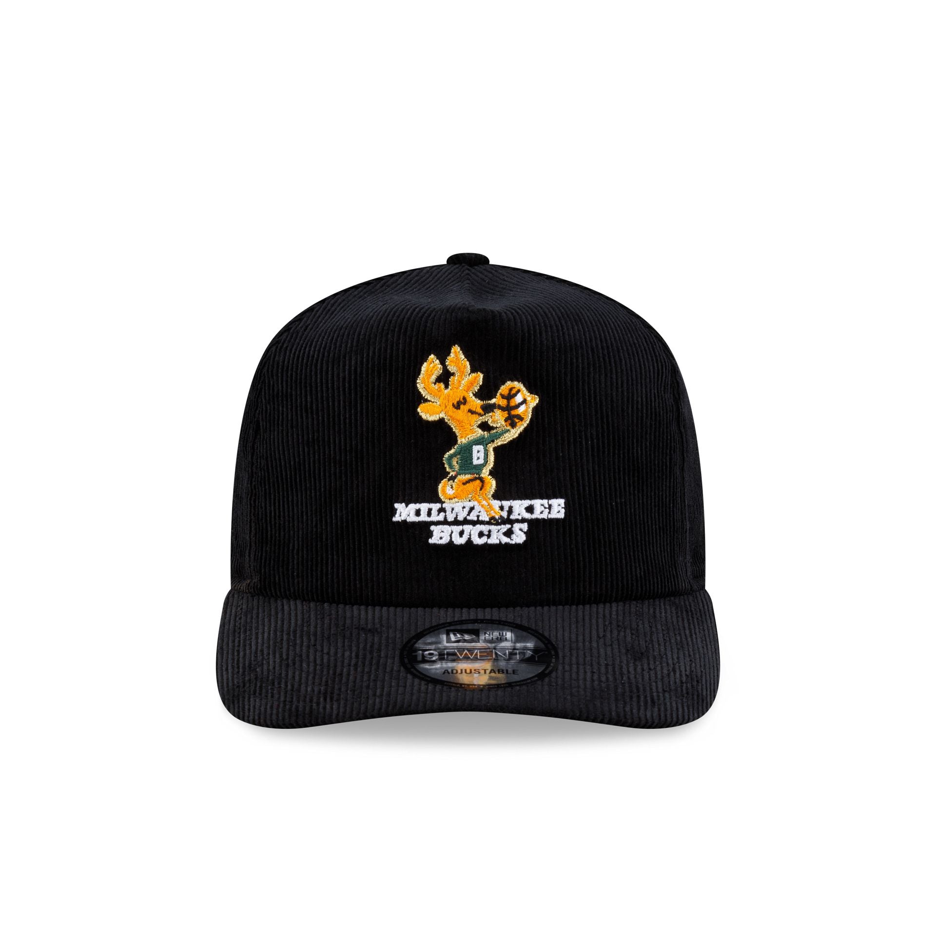 Milwaukee Bucks 1971 Finals Black & Gold Corduroy 19TWENTY Adjustable Hat