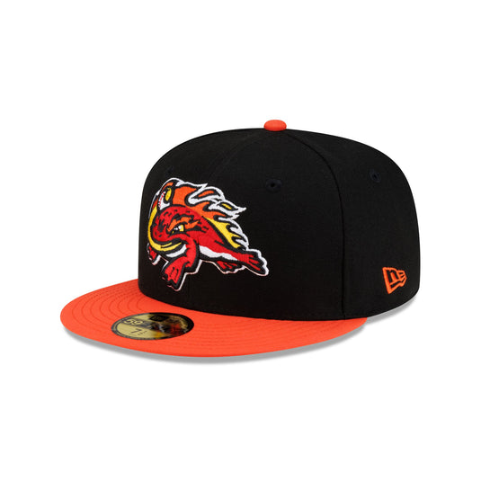 Florida Fire Frogs Hometown Black Orange 59FIFTY Fitted Hat - New Era Cap