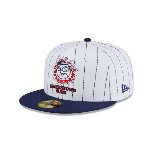 Hagerstown Suns Hometown Navy Pinstripe 59FIFTY Fitted Hat - New Era Cap