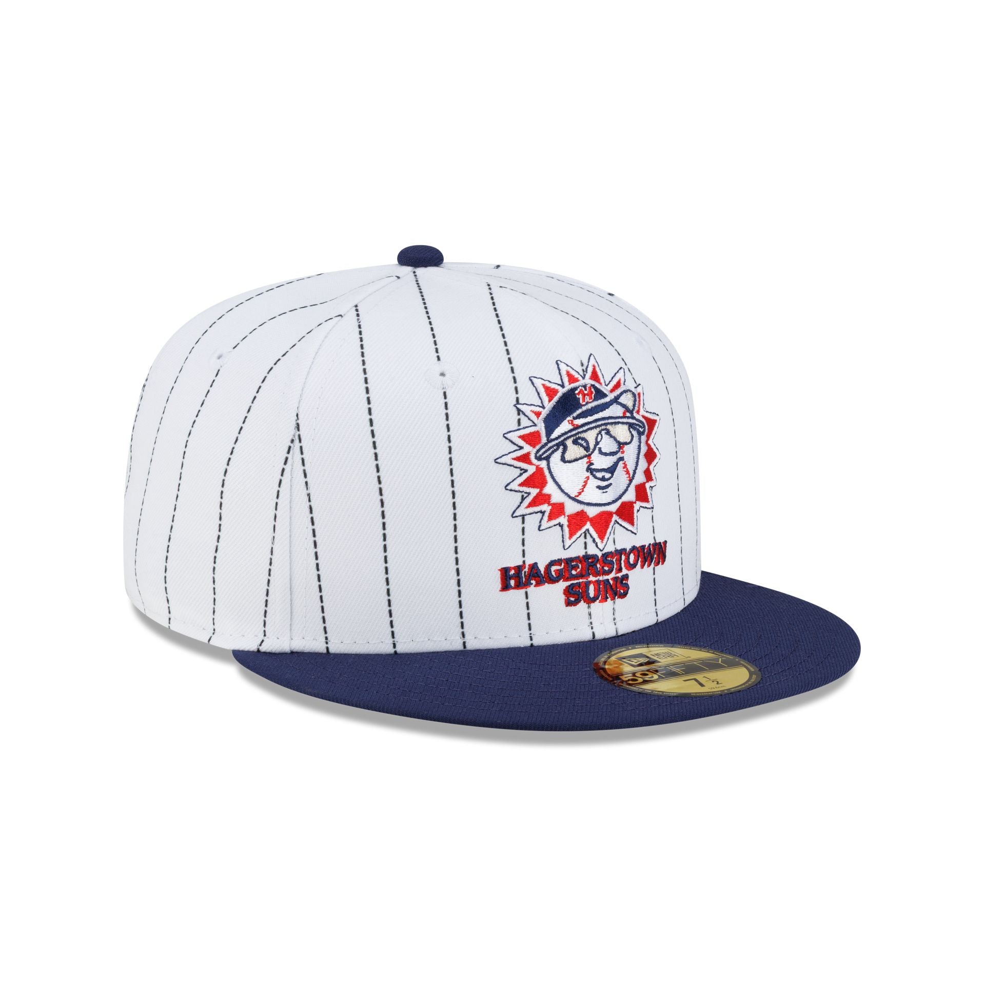 Hagerstown Suns Hometown Navy Pinstripe 59FIFTY Fitted Hat