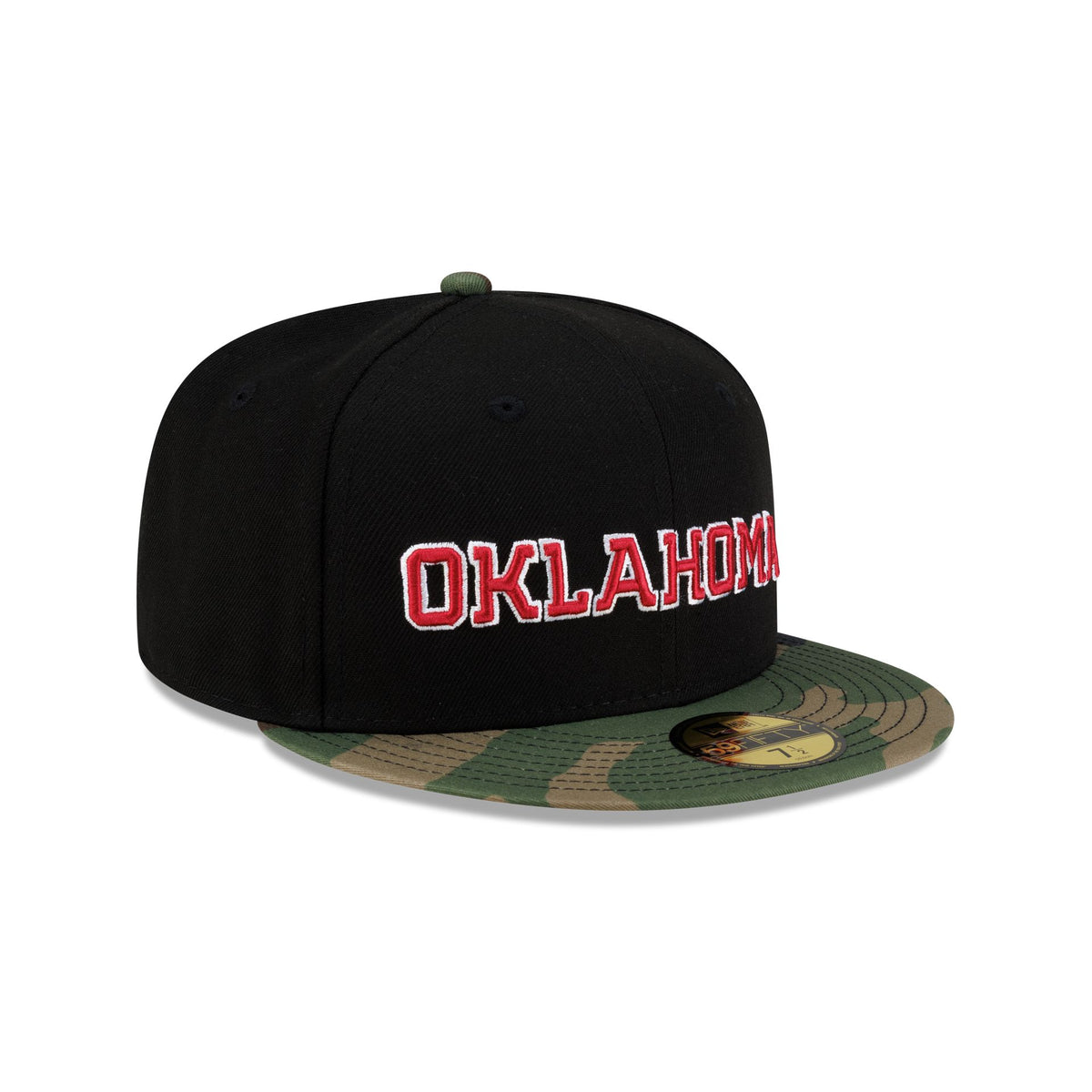Oklahoma Sooners Black Woodland 59FIFTY Fitted Hat