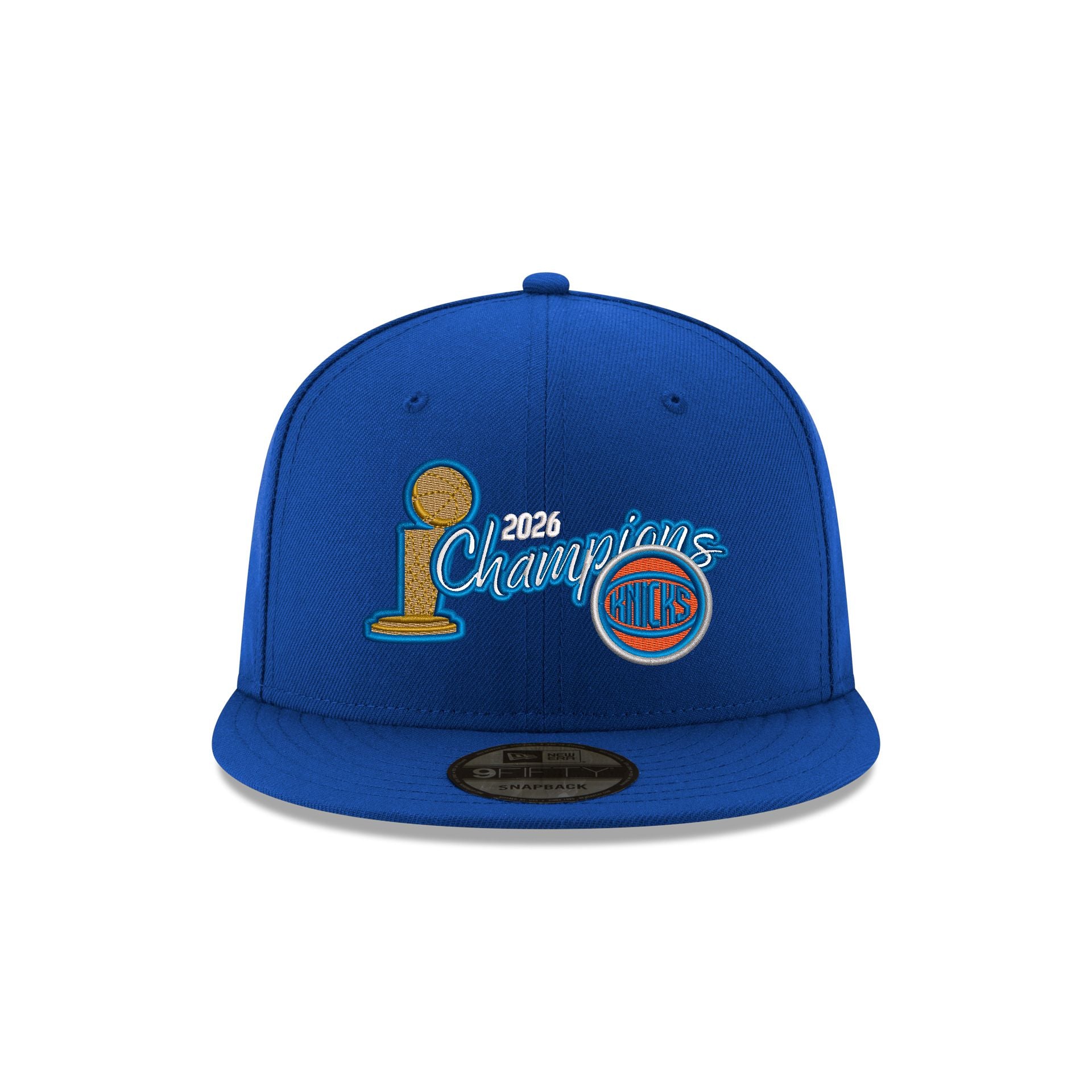 New York Knicks 2026 Champions Script 9FIFTY Snapback Hat