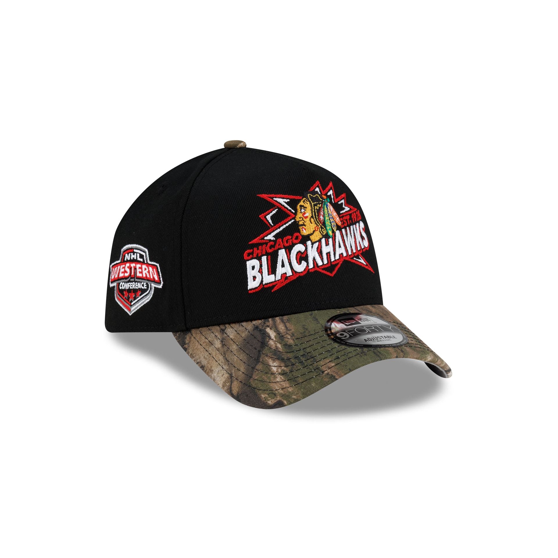 Chicago Blackhawks Top Shelf Black Camo 9FORTY A-Frame Snapback