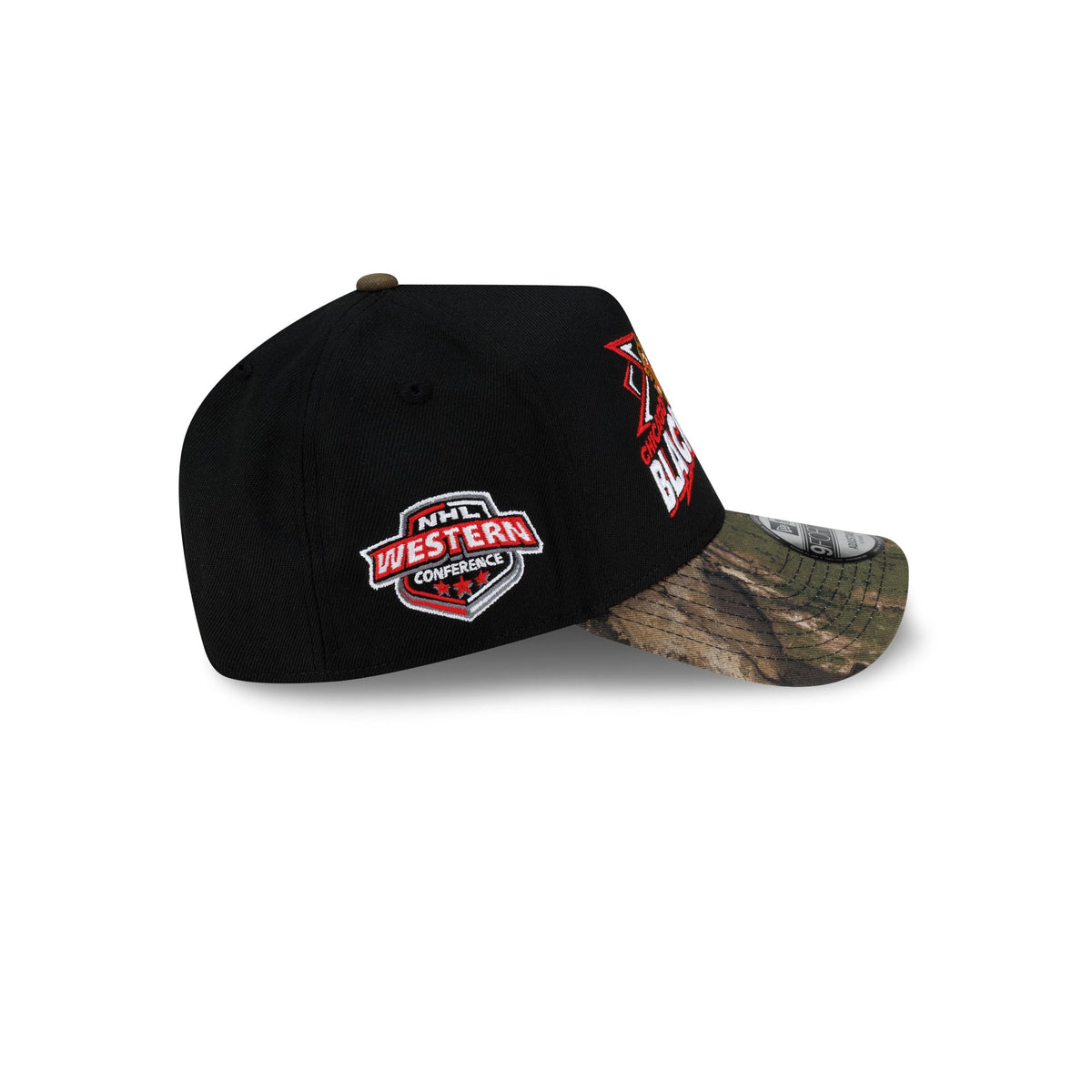 Chicago Blackhawks Top Shelf Black Camo 9FORTY A-Frame Snapback Hat