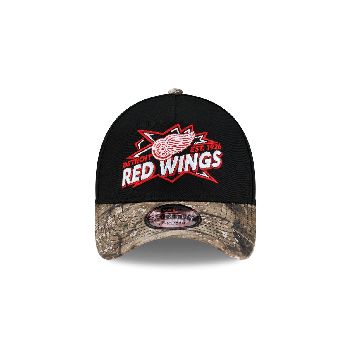 Detroit Red Wings Top Shelf Black Camo 9FORTY A-Frame Snapback Hat