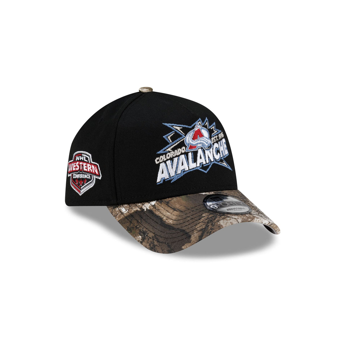 Colorado Avalanche Top Shelf Black Camo 9FORTY A-Frame Snapback Hat