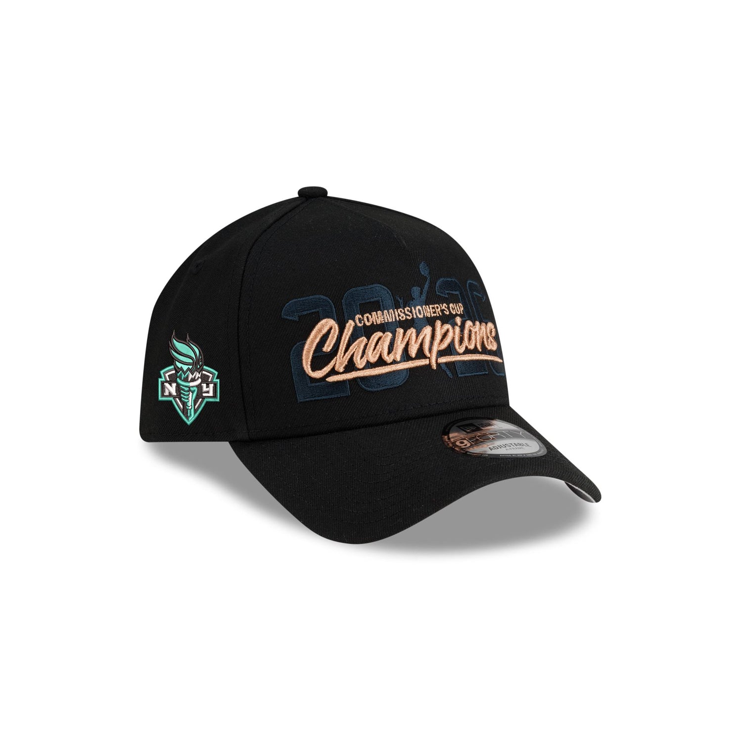 New York Liberty 2026 WNBA Commissioner's Cup Champions 9FORTY A-Frame Snapback Hat