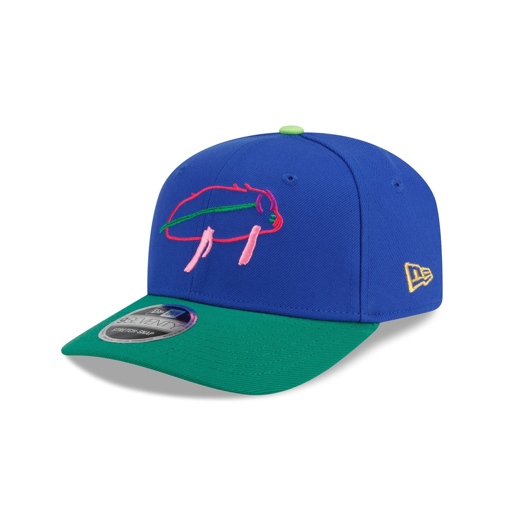Buffalo Bills Billustration by Caleb 9SEVENTY Stretch-Snap Hat