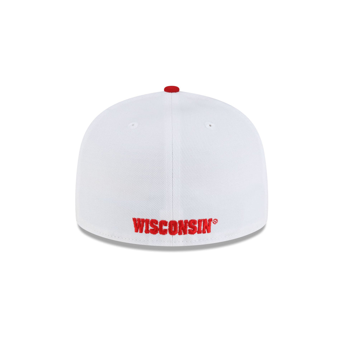Wisconsin Badgers White Red 59FIFTY Fitted Hat