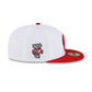 Wisconsin Badgers White Red 59FIFTY Fitted Hat