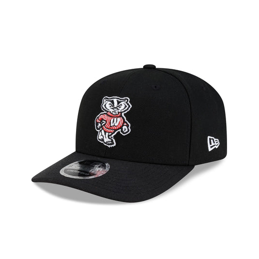 Wisconsin Badgers Mascot Black 9SEVENTY Stretch-Snap Hat
