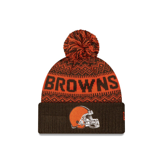 Cleveland Browns Wintry Kids Pom Knit - New Era Cap