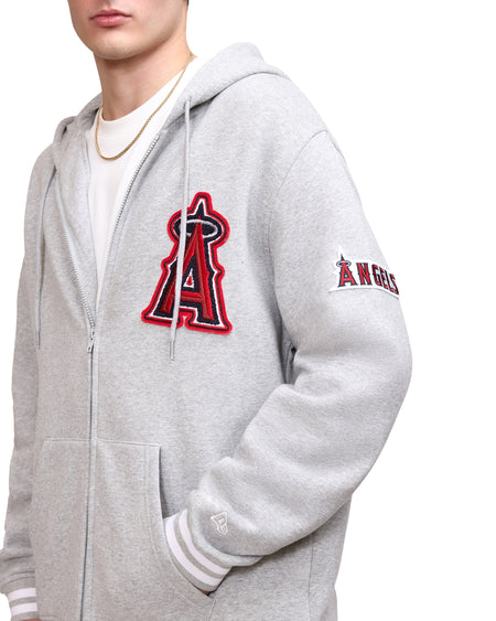 Los Angeles Angels Gray Logo Select Full-Zip Hoodie