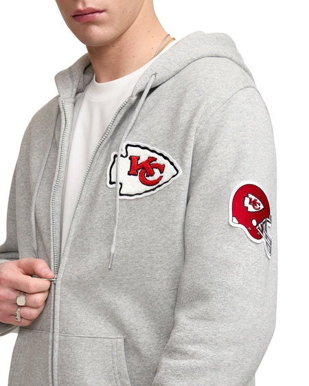 San Francisco 49ers Gray Logo Select Full-Zip Hoodie
