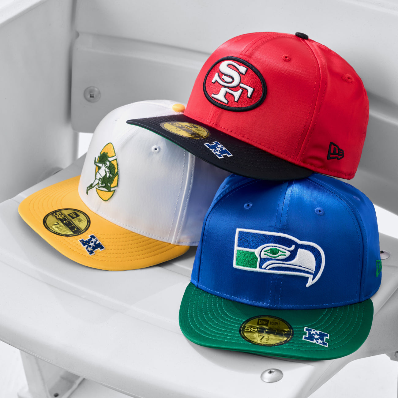 Shop the Just Caps NFL Satin Collection
