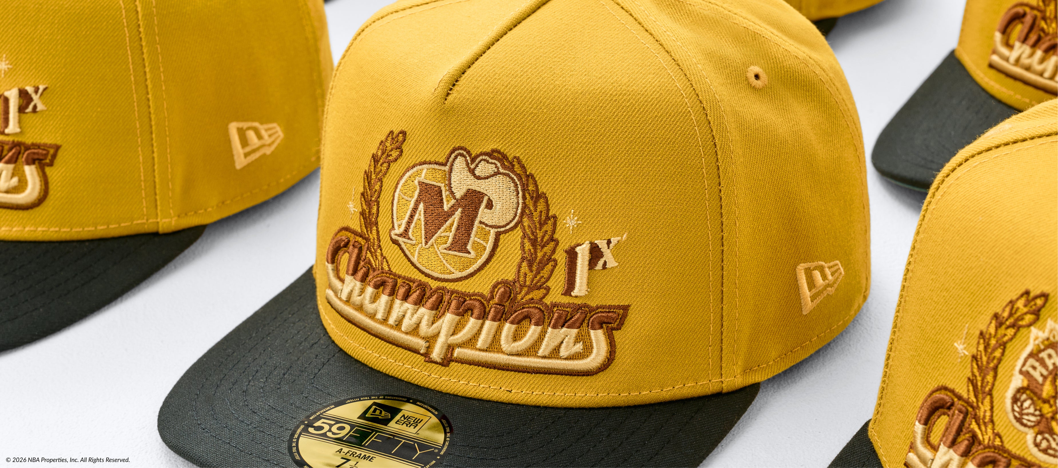 Shop Just Caps NBA Trophy Yellow