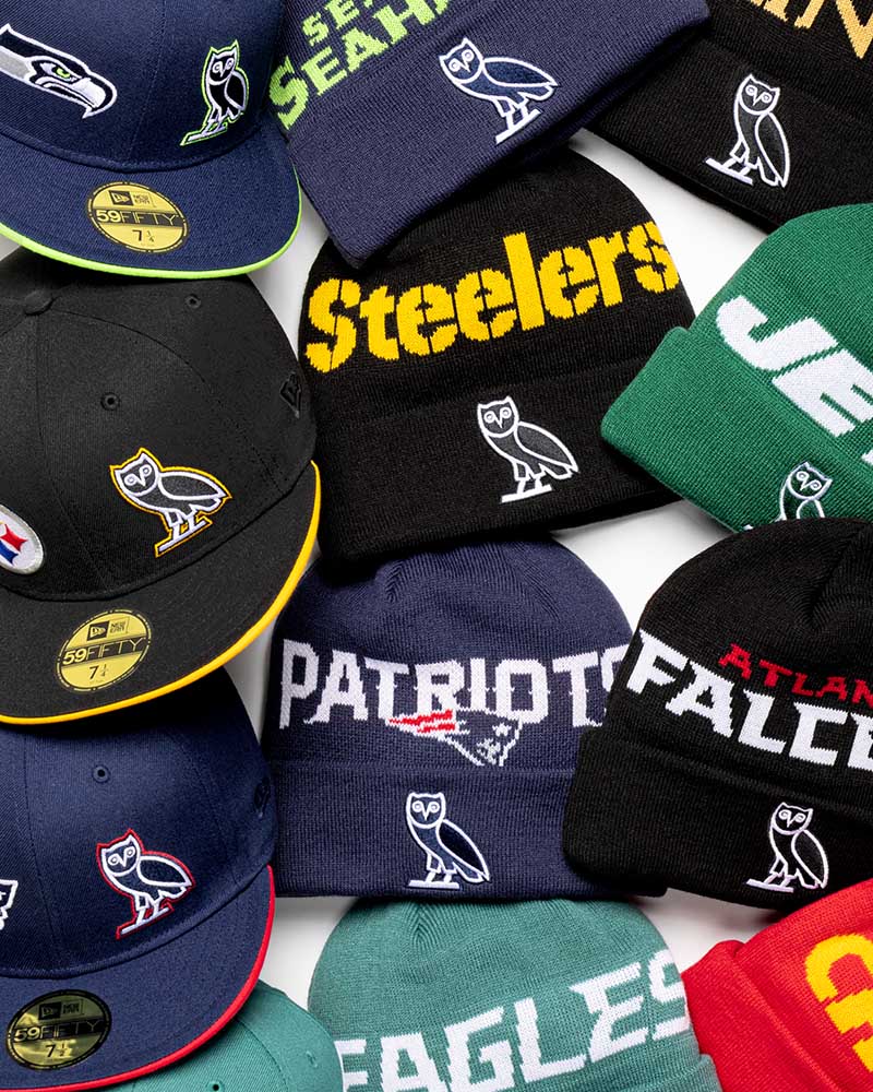 Shop the OVO X NFL Collection in 59FIFTYs and Knits