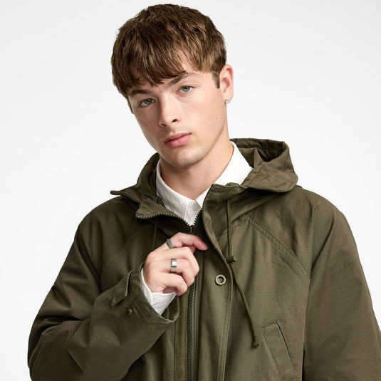 New Era Cap Dark Khaki Fishtail Parka Jacket - New Era Cap