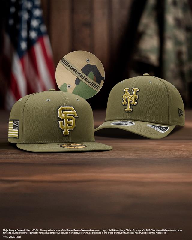Shop the official 2026 MLB® Armed Forces Weekend headwear