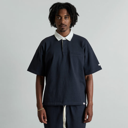 Alden Navy Rugby Shirt - New Era Cap