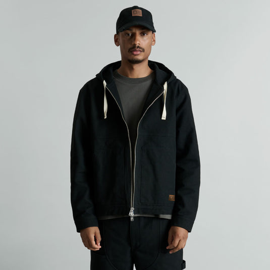 Forge Black Hooded Work Jacket - New Era Cap