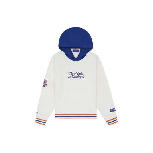 New York or Nowhere x New York Mets Youth Chrome White Motto Hoodie - New Era Cap