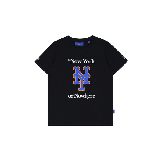 New York or Nowhere x New York Mets Youth Black T-Shirt - New Era Cap