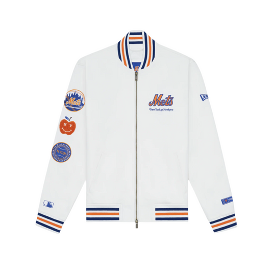New York or Nowhere x New York Mets White Varsity Jacket - New Era Cap