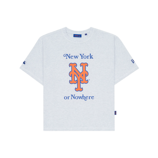 New York or Nowhere x New York Mets White Relaxed Logo T-Shirt - New Era Cap