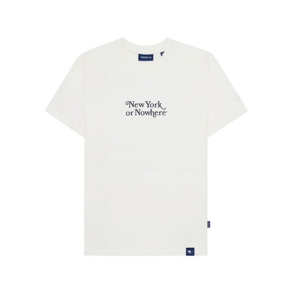New York or Nowhere x New York Yankees White Motto Short-Sleeve T