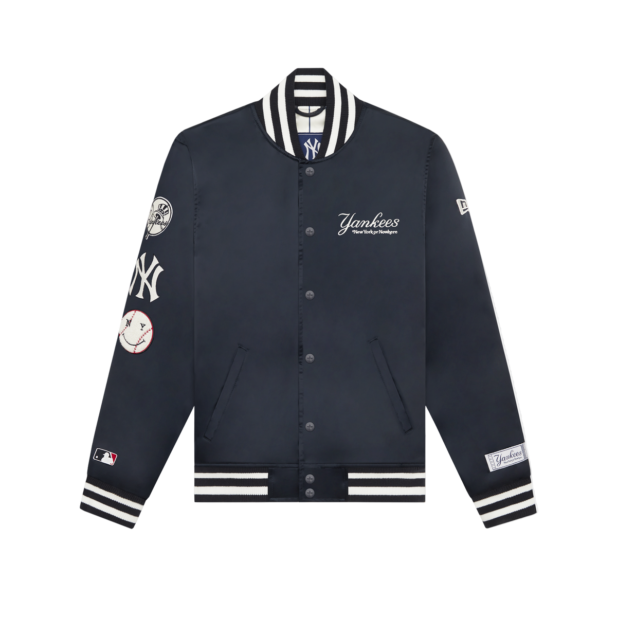 New York or Nowhere x New York Yankees Midnight Satin Jacket – New