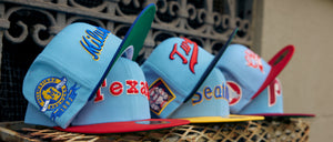 Collection of MLB Powder Blues 59FIFTY Fitted Caps