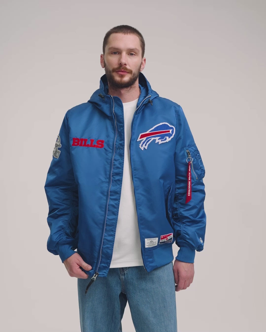 Alpha Industries x New York Giants L-2B Hooded Bomber Jacket – New