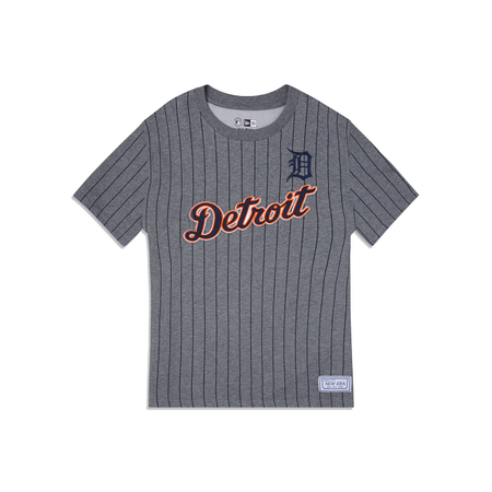 Detroit Tigers Striped Gray T-Shirt