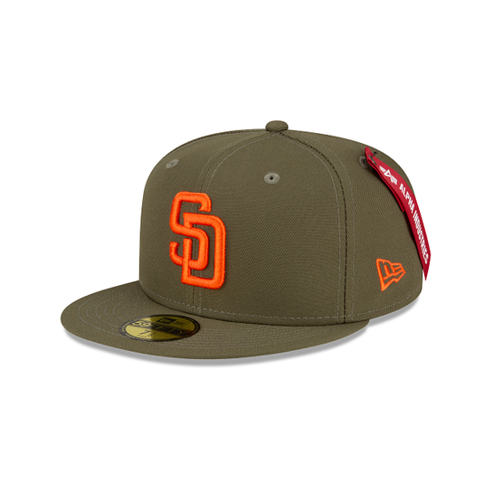 Alpha Industries X San Diego Padres Green 59FIFTY Fitted Hat - New Era Cap