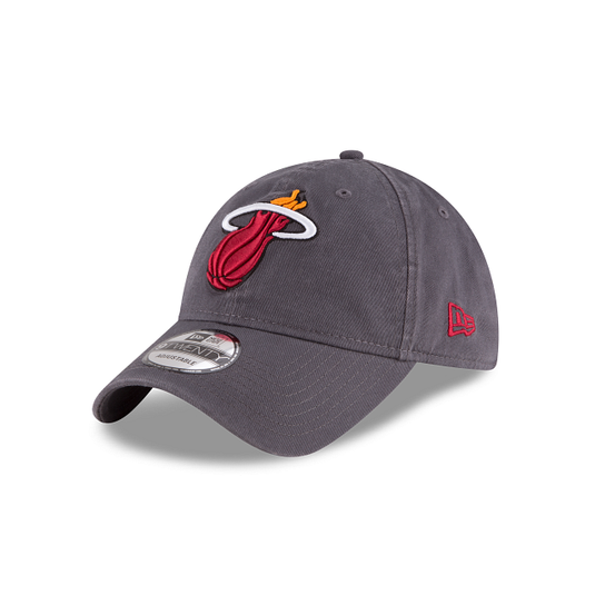 Miami Heat Core Classic Gray 9TWENTY Adjustable Hat - New Era Cap