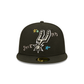 San Antonio Spurs Scribble Collection 59FIFTY Fitted Hat